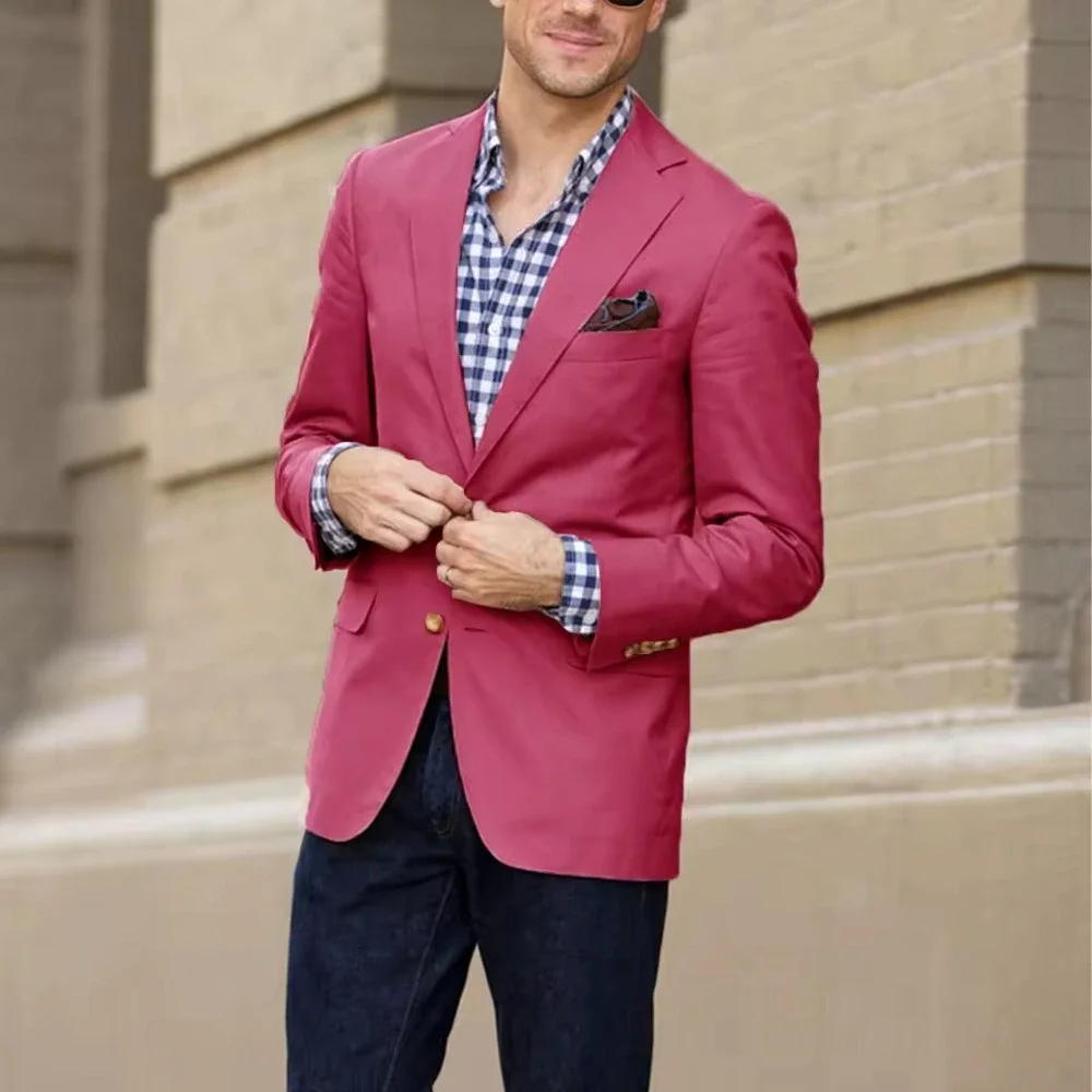 Alan Flusser Emerson Blazer 38R Coral Pink Cotton NWT Sport Coat Classic